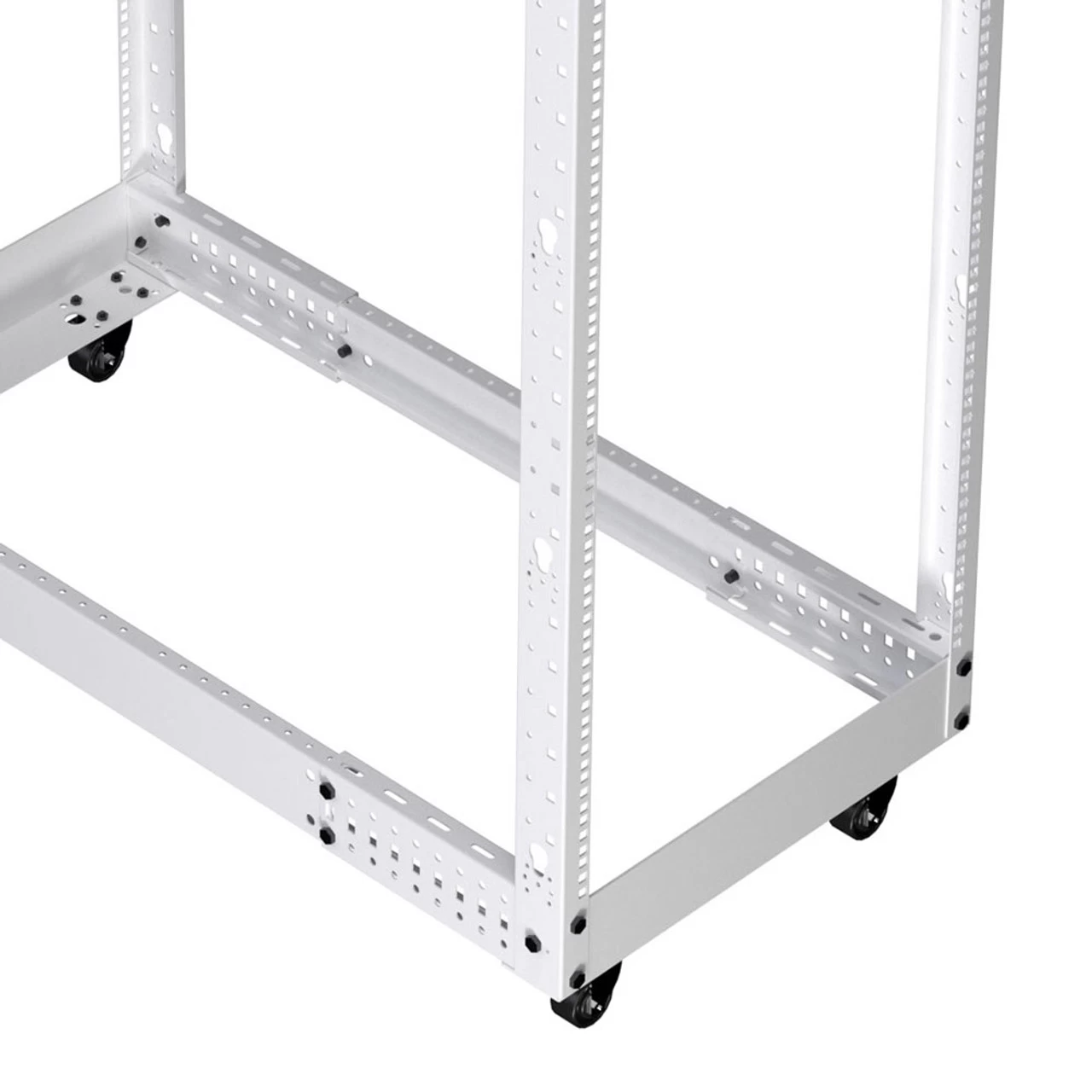 45U Adjustable Depth 4-Post Open Frame Network Rack RAL9003 -Signal White 4 45U Adjustable Depth 4-Post Open Frame Network Rack RAL9003 -Signal White - Image 2