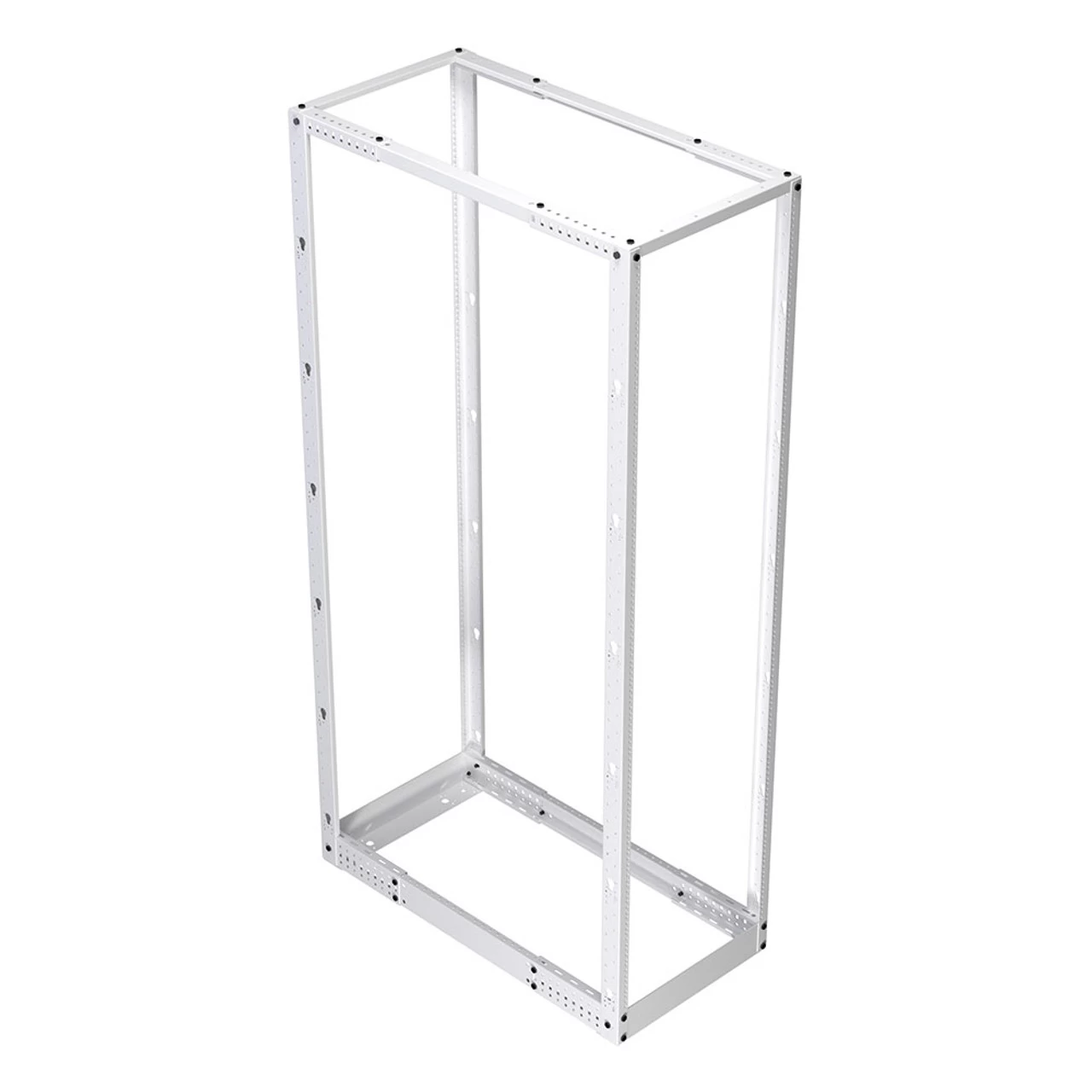 42U Adjustable Depth 4-Post Open Frame, White 4 42U Adjustable Depth 4-Post Open Frame, White - Image 2