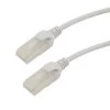 Category 6a 10 Gbps Slim Ethernet Antibacterial Antimicrobial Cable Assembly, RJ45 Male/Plug, U/UTP, 28 AWG, PVC Antibacterial, White, 3 FT 2 Category 6a 10 Gbps Slim Ethernet Antibacterial Antimicrobial Cable Assembly, RJ45 Male/Plug, U/UTP, 28 AWG, PVC Antibacterial, White, 3 FT -Server Cabinet Accessories 00407354 1 31711.1695744074