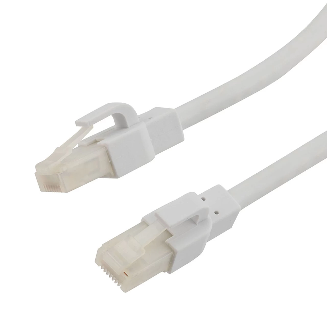 Category 6a 10 Gbps Ethernet Antibacterial Antimicrobial Cable Assembly, RJ45 Male/Plug, U/UTP, 24 AWG, PVC Antibacterial, White, 7 FT 3 Category 6a 10 Gbps Ethernet Antibacterial Antimicrobial Cable Assembly, RJ45 Male/Plug, U/UTP, 24 AWG, PVC Antibacterial, White, 7 FT