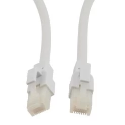 Category 6a 10 Gbps Ethernet Antibacterial Antimicrobial Cable Assembly, RJ45 Male/Plug, U/UTP, 24 AWG, PVC Antibacterial, White, 10 FT -Server Cabinet Accessories 00407364 3 82829.1695744111