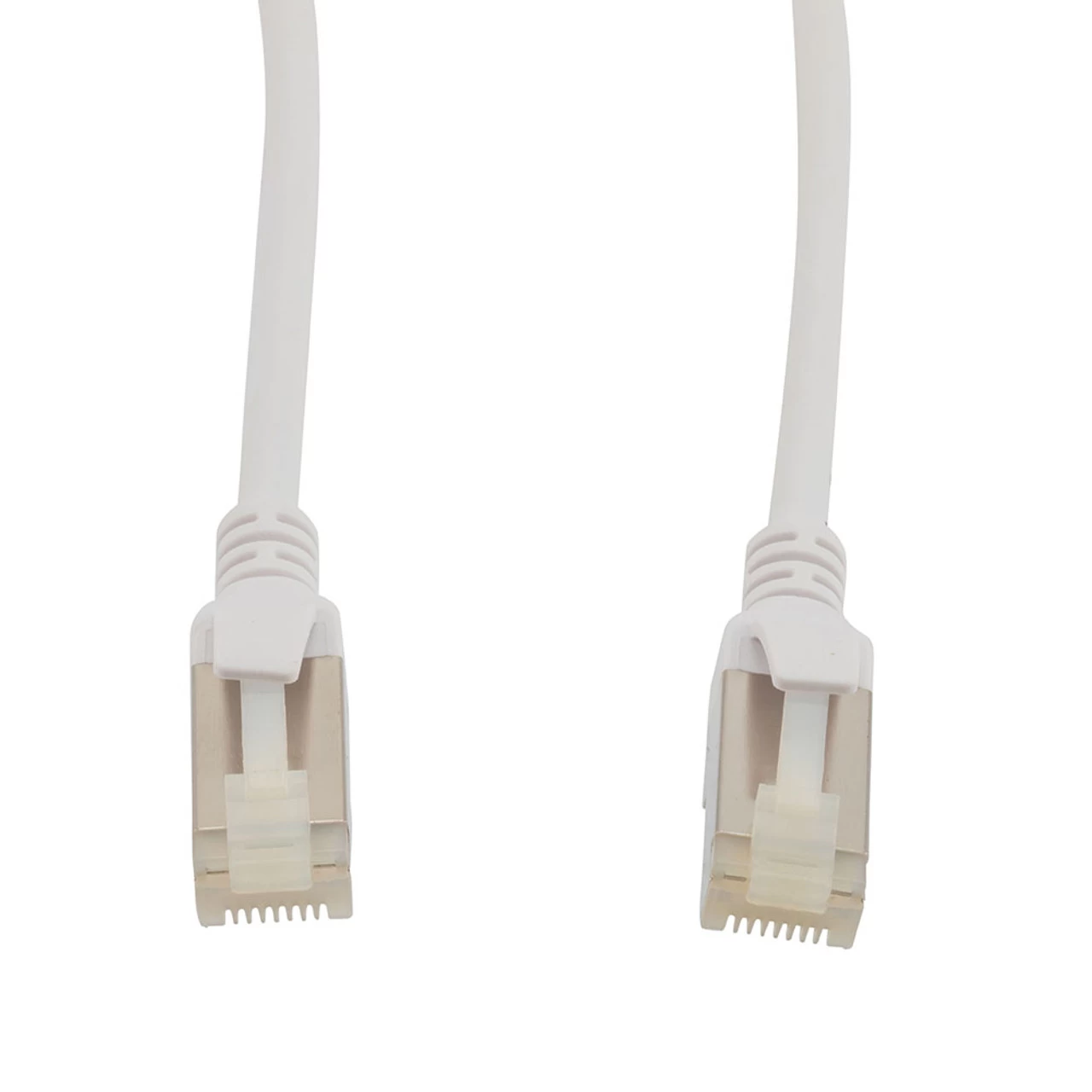 Category 6a 10 Gbps Slim Ethernet Antibacterial Antimicrobial Cable Assembly, RJ45 Male/Plug, S/FTP, 30 AWG, PVC Antibacterial, White, 15 FT 4 Category 6a 10 Gbps Slim Ethernet Antibacterial Antimicrobial Cable Assembly, RJ45 Male/Plug, S/FTP, 30 AWG, PVC Antibacterial, White, 15 FT - Image 3
