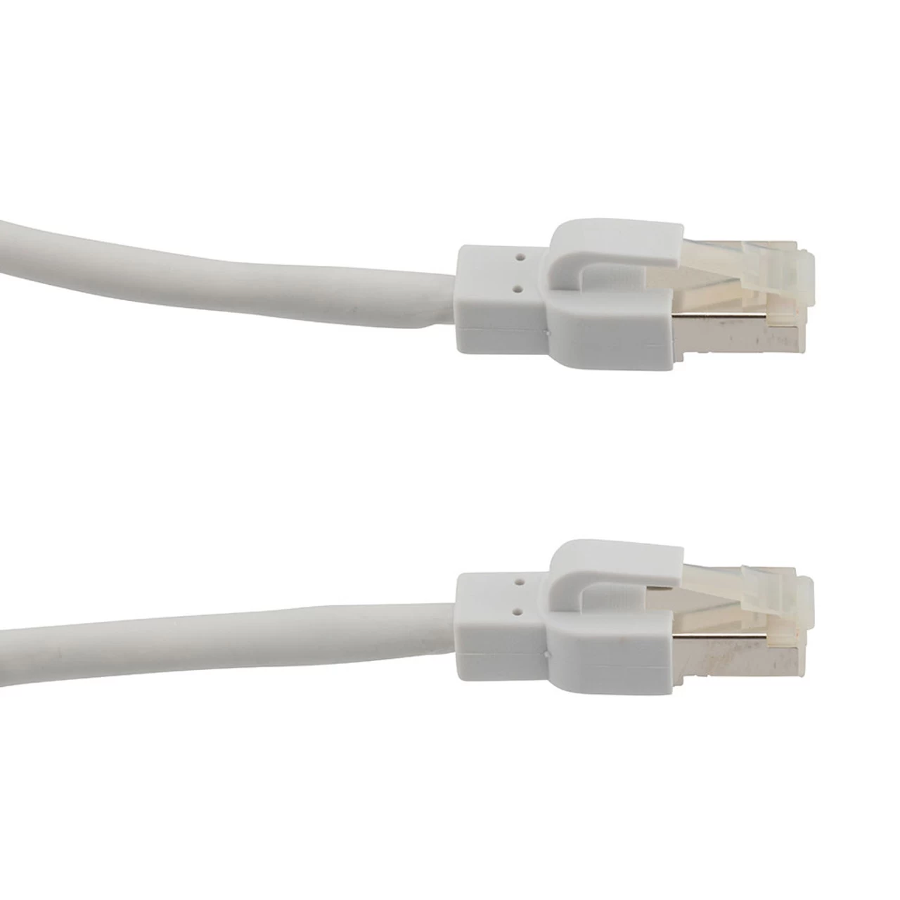 Category 6a 10 Gbps Ethernet Antibacterial Antimicrobial Cable Assembly, RJ45 Male/Plug, S/FTP, CM LSZH, 26 AWG, ANTIBACTERIAL LSZH, White, 1 FT 4 Category 6a 10 Gbps Ethernet Antibacterial Antimicrobial Cable Assembly, RJ45 Male/Plug, S/FTP, CM LSZH, 26 AWG, ANTIBACTERIAL LSZH, White, 1 FT - Image 2