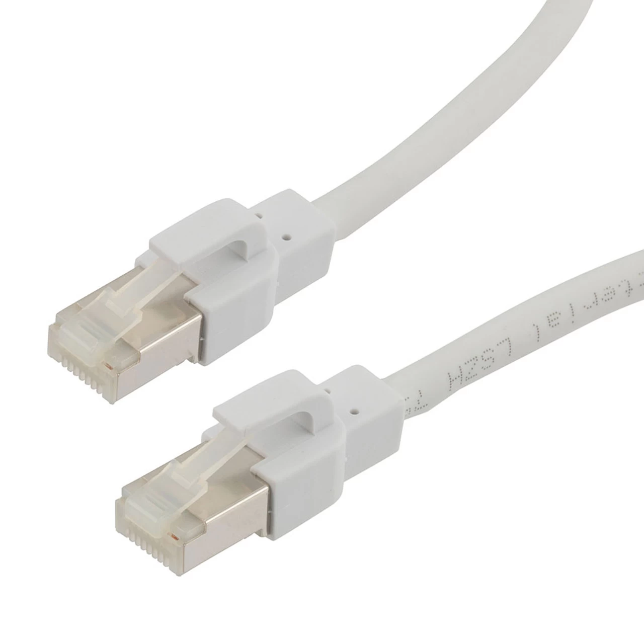 Category 6a 10 Gbps Ethernet Antibacterial Antimicrobial Cable Assembly, RJ45 Male/Plug, S/FTP, CM LSZH, 26 AWG, ANTIBACTERIAL LSZH, White, 10 FT 3 Category 6a 10 Gbps Ethernet Antibacterial Antimicrobial Cable Assembly, RJ45 Male/Plug, S/FTP, CM LSZH, 26 AWG, ANTIBACTERIAL LSZH, White, 10 FT