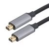NavePoint Mini DisplayPort Male To Mini DisplayPort Male Braided Cable, PVC With Nylon, Black, Aluminum Shell, Supports 4K @ 60 Hz, 3M 1 NavePoint Mini DisplayPort Male To Mini DisplayPort Male Braided Cable, PVC With Nylon, Black, Aluminum Shell, Supports 4K @ 60 Hz, 3M -Server Cabinet Accessories 00407389 1 76092.1700675735