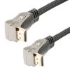 NavePoint HDMI 2.0 Male To Male Braided Cable, PVC With Nylon, Black, Zinc Alloy Shell, Supports 4K @ 60Hz, Right Angle Down To Right Angle Down, 3M 1 NavePoint HDMI 2.0 Male To Male Braided Cable, PVC With Nylon, Black, Zinc Alloy Shell, Supports 4K @ 60Hz, Right Angle Down To Right Angle Down, 3M -Server Cabinet Accessories 00407397 1 17814.1700673998