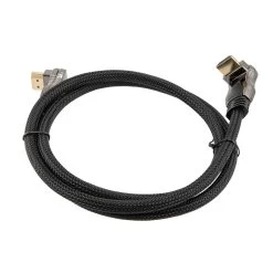 NavePoint HDMI 2.0 Male To Male Braided Cable, PVC With Nylon, Black, Zinc Alloy Shell, Supports 4K @ 60Hz, Right Angle Up To Right Angle Down, 3M 11 NavePoint HDMI 2.0 Male To Male Braided Cable, PVC With Nylon, Black, Zinc Alloy Shell, Supports 4K @ 60Hz, Right Angle Up To Right Angle Down, 3M -Server Cabinet Accessories 00407399 5 12413.1700673703