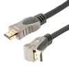 NavePoint HDMI 2.0 Male To Male Braided Cable, PVC With Nylon, Black, Zinc Alloy Shell, Supports 4K @ 60Hz, Right Angle Straight To Right Angle Down, 1M 2 NavePoint HDMI 2.0 Male To Male Braided Cable, PVC With Nylon, Black, Zinc Alloy Shell, Supports 4K @ 60Hz, Right Angle Straight To Right Angle Down, 1M -Server Cabinet Accessories 00407402 1 14764.1700672864