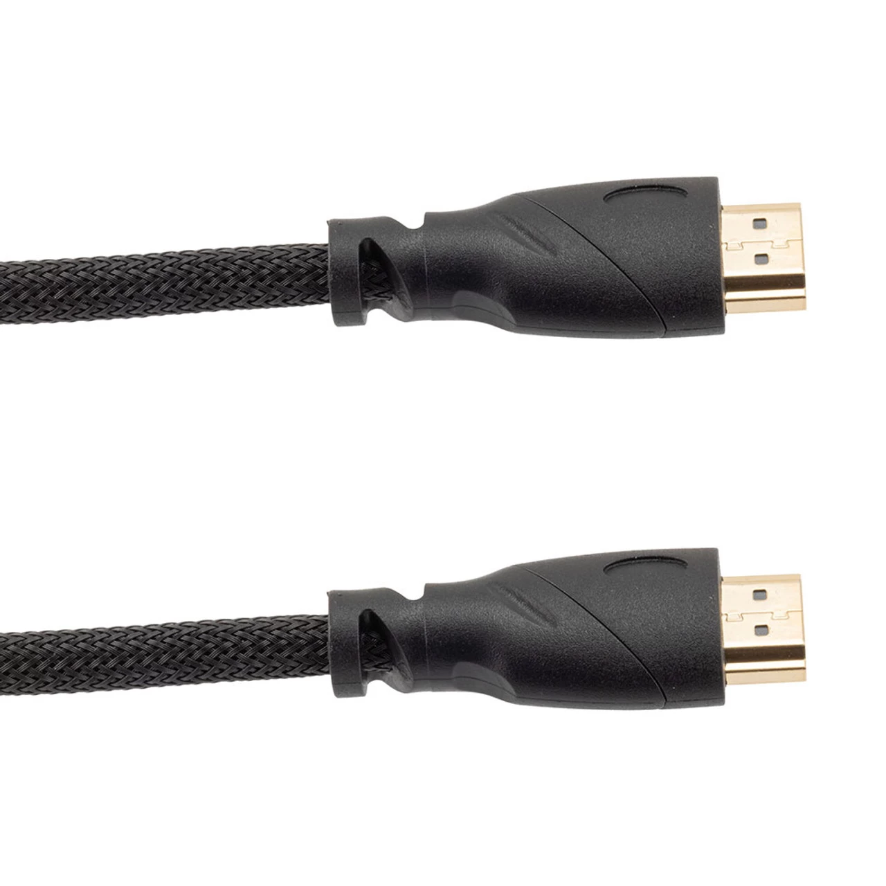 NavePoint HDMI 2.0 Male To Male Braided Cable, PVC With Nylon, Black, PVC Shell, Supports 4K @ 60Hz, 0.5M 4 NavePoint HDMI 2.0 Male To Male Braided Cable, PVC With Nylon, Black, PVC Shell, Supports 4K @ 60Hz, 0.5M - Image 2