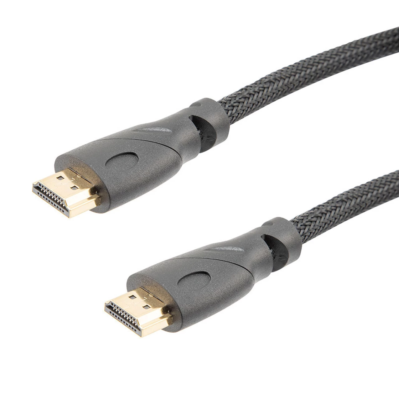 NavePoint HDMI 2.0 Male To Male Braided Cable, PVC With Nylon, Black, PVC Shell, Supports 4K @ 60Hz, 3M 3 NavePoint HDMI 2.0 Male To Male Braided Cable, PVC With Nylon, Black, PVC Shell, Supports 4K @ 60Hz, 3M