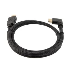 NavePoint HDMI 2.0 Male To Male Braided Cable, PVC With Nylon, Black, PVC Shell, Supports 4K @ 60Hz, Right Angle, 3M 11 NavePoint HDMI 2.0 Male To Male Braided Cable, PVC With Nylon, Black, PVC Shell, Supports 4K @ 60Hz, Right Angle, 3M -Server Cabinet Accessories 00407411 5 03573.1700670511