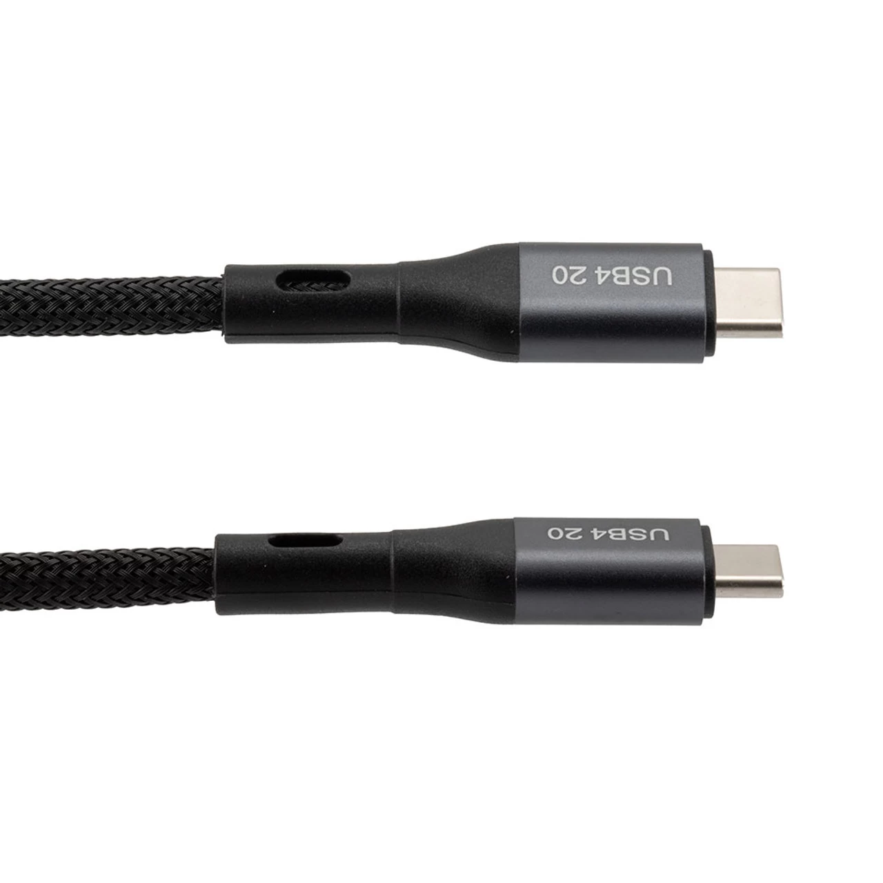 NavePoint USB C 4.0 Male To USB C 4.0 Male Cable, Metal, Supports 20 Volts/100 Watts, 20 Gbps, Black Nylon Braid, 3M Length 4 NavePoint USB C 4.0 Male To USB C 4.0 Male Cable, Metal, Supports 20 Volts/100 Watts, 20 Gbps, Black Nylon Braid, 3M Length - Image 2