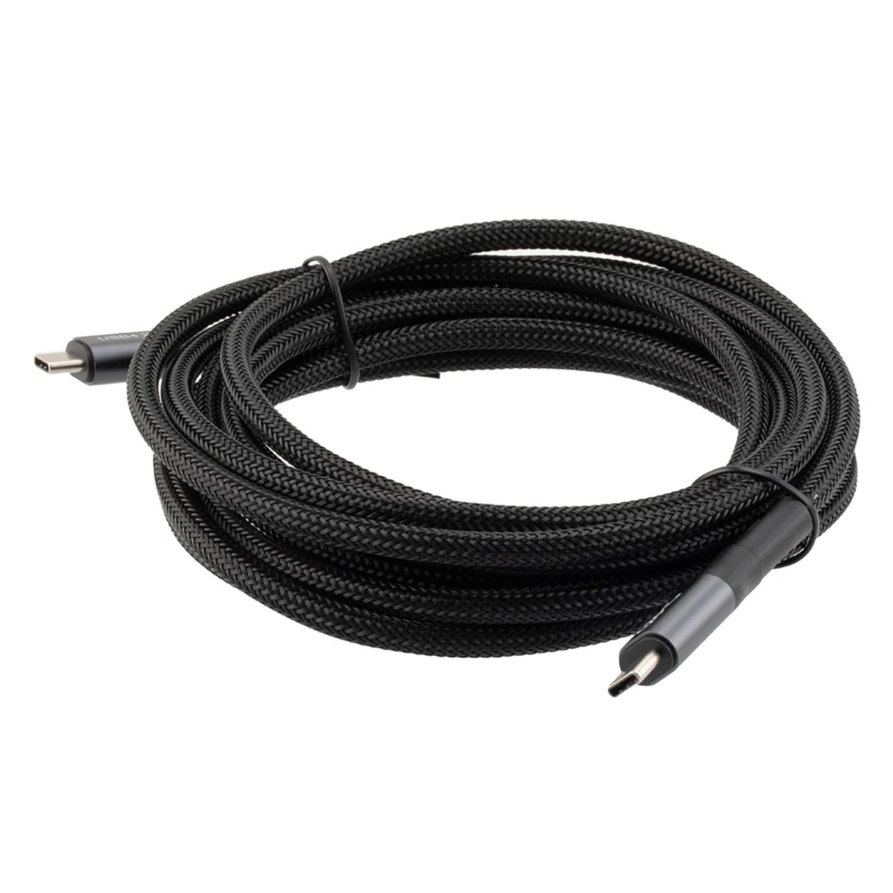 NavePoint USB C 4.0 Male To USB C 4.0 Male Cable, Metal, Supports 20 Volts/100 Watts, 20 Gbps, Black Nylon Braid, 3M Length 5 NavePoint USB C 4.0 Male To USB C 4.0 Male Cable, Metal, Supports 20 Volts/100 Watts, 20 Gbps, Black Nylon Braid, 3M Length - Image 3