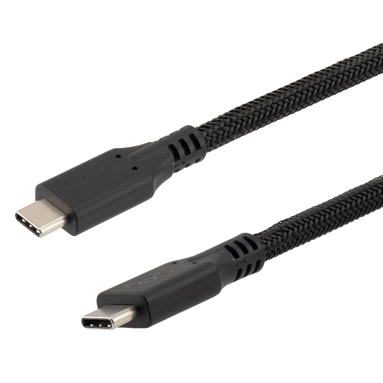 NavePoint USB C 4.0 Male To USB C 4.0 Male Cable, Molded PVC, Supports 5 Volts/100 Watts, 40 Gbps, Black Nylon Braid, 1M Length 3 NavePoint USB C 4.0 Male To USB C 4.0 Male Cable, Molded PVC, Supports 5 Volts/100 Watts, 40 Gbps, Black Nylon Braid, 1M Length