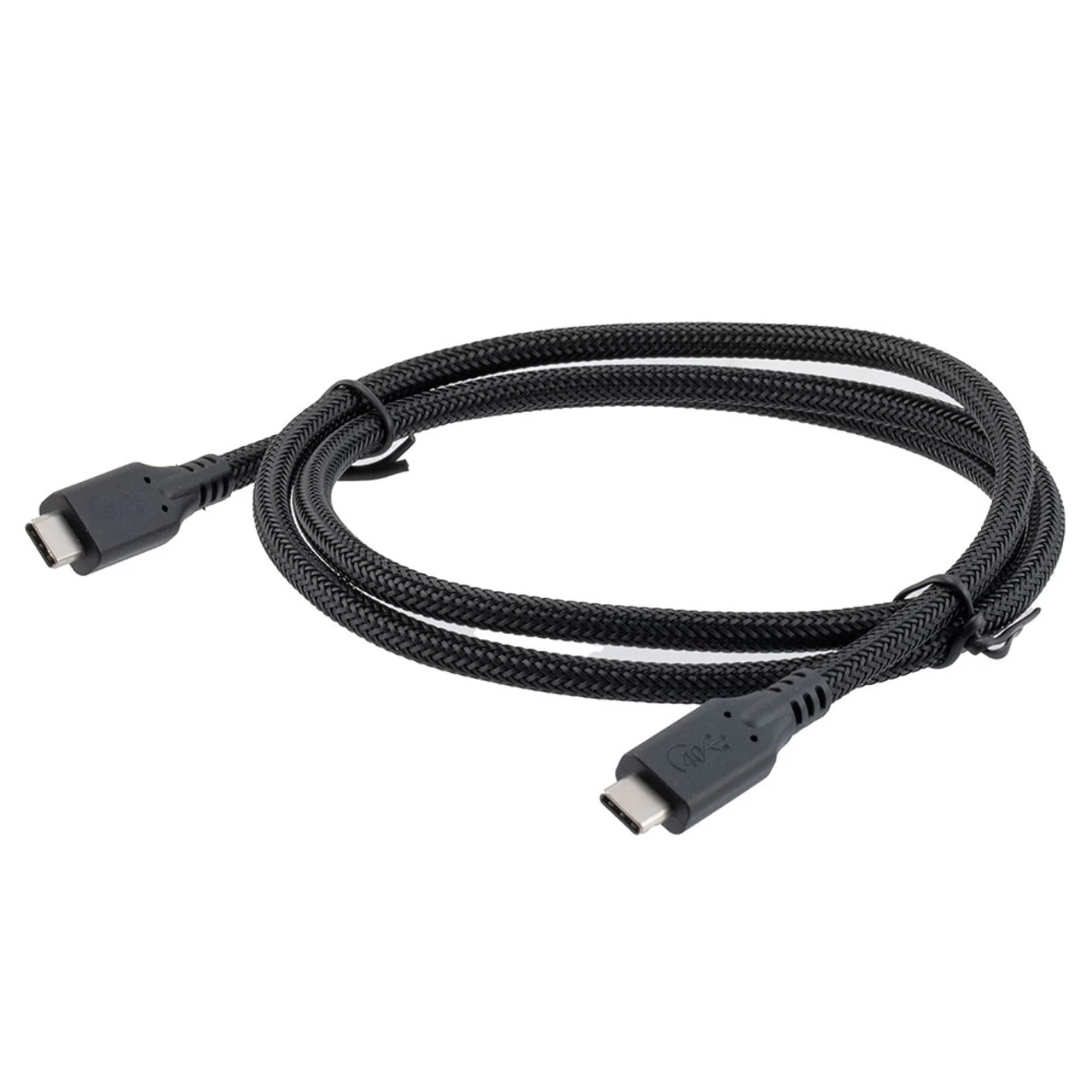 NavePoint USB C 4.0 Male To USB C 4.0 Male Cable, Molded PVC, Supports 20 Volts/240 Watts, 40 Gbps, Black Nylon Braid, 1M Length 5 NavePoint USB C 4.0 Male To USB C 4.0 Male Cable, Molded PVC, Supports 20 Volts/240 Watts, 40 Gbps, Black Nylon Braid, 1M Length - Image 3