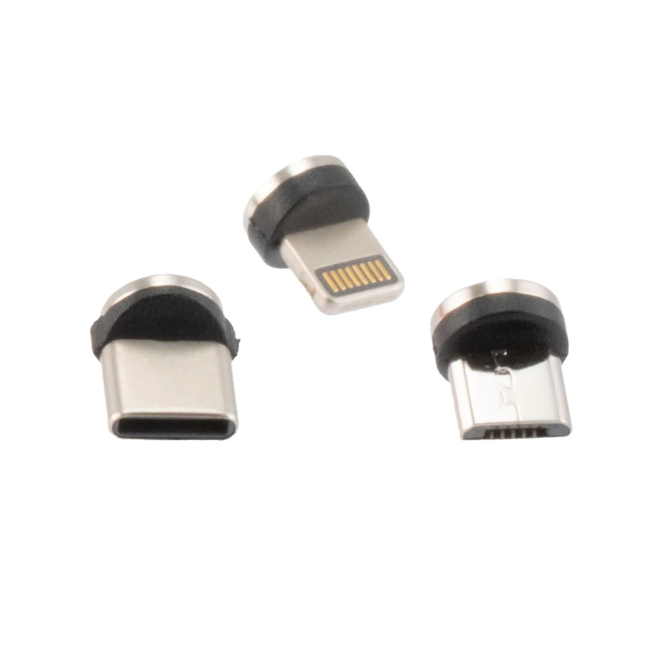 NavePoint USB 2.0 540-degree Rotating Head Smart Indicator Magnetic Cable, Red, USB A Male To Type C/Micro/Lightning Compatible Male, 2 Meter 7 NavePoint USB 2.0 540-degree Rotating Head Smart Indicator Magnetic Cable, Red, USB A Male To Type C/Micro/Lightning Compatible Male, 2 Meter - Image 5