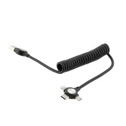 NavePoint USB 2.0 PVC Nylon Braided Cable, Black, USB A Male To Type C/Micro/Lightning Compatible, 1 Foot Coil 10 NavePoint USB 2.0 PVC Nylon Braided Cable, Black, USB A Male To Type C/Micro/Lightning Compatible, 1 Foot Coil -Server Cabinet Accessories 00407441 4 76906.1699985592